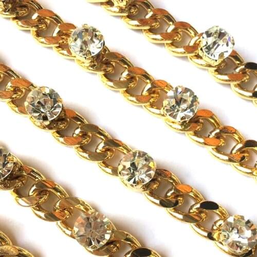 Fashion womens bag accessories handle decorative chain crystal stone for belt hand twist belt Bags accessories