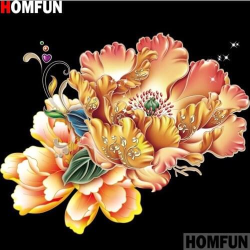 HOMFUN Full Square/Round Drill 5D DIY Diamond Painting "Flower landscape" Embroidery Cross Stitch 3D Home Decor Gift A12977