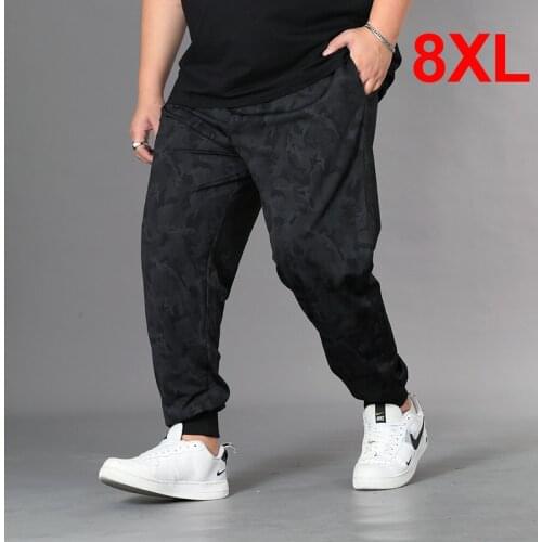 Big Size Joggers Sweatpants Men 8XL Pants Fashion Casual Harem Pant Black Camouflage Trousers Plus Size Male Elastic Waist HX591