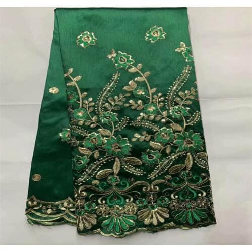 CQP/ 5 Yards/pcs High Quality George Lace Fabric African nigerian Embroidered George Lace Fabric For Wedding Dress Party! (10272