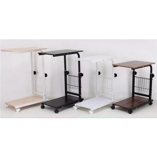 53*33CM Wood Laptop Table Height-Adjustable Lazy Bedside Table Living Room Coffee Table Folding Notebook Computer Desk