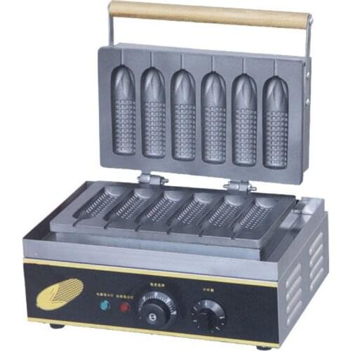Hot Sale six pieces Commercial Use Electric Lolly Waffle Maker Machine hot dog grill Corn oven