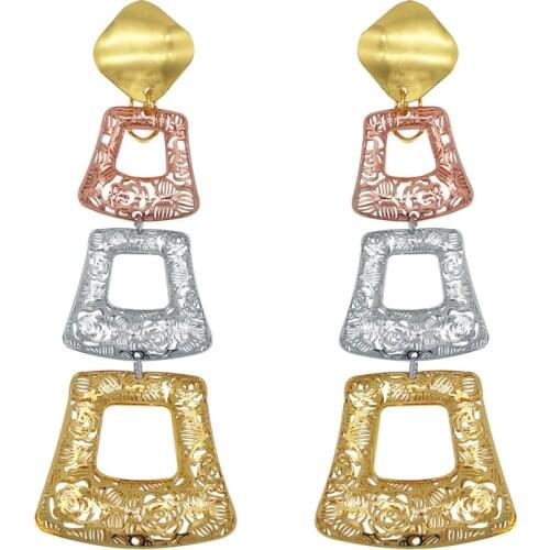 K designer 2019 New Earrings Long Earrings Pendant Exaggerated Earrings Simple Earrings Temperament squarestud earrings