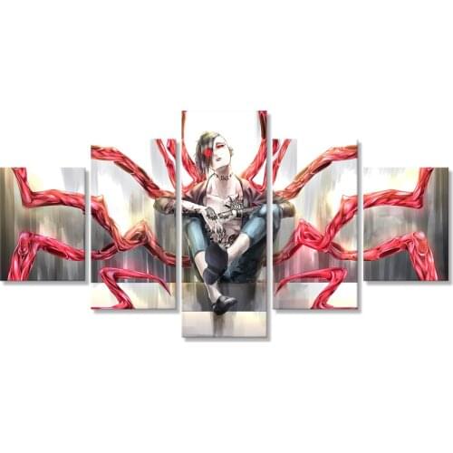 Uta Tokyo Ghoul Canvas Pictures Home Decor 5 Pieces Paintings Wall Artwork Prints Poster Livingroom Modular Living Room