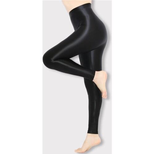 Classic color glossy pants m-2xl glossy pantyhose Japanese slim silk pantyhose pantyhose high waist show thin oil glossy pants