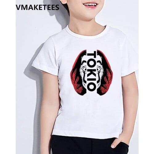 La Casa De Papel Kids T Shirt Funny Money Heist TV Series Cartoon Children Clothes Summer Baby Girls & Boys T shirt