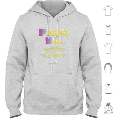 Phantom Blue Hoodies Long Sleeve Phantom Blue 80s Metal All Female Vixen Warlock Shrapnel Records