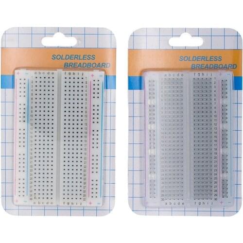 1pcs Quality mini bread board / breadboard 8.5CM x 5.5CM 400 holes Transparent/White DIY