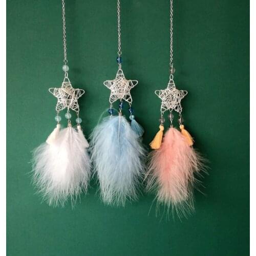 Mini Hollow Dream Catchers Pendant Indian Dreamcatcher Bells Car & Bag Decors Wind Chimes & Home Wall Hanging Decoration Gifts