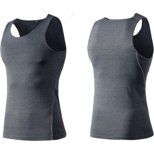Mens training tight runnig vest quick-drying Basketball clothes breathable fitness vest