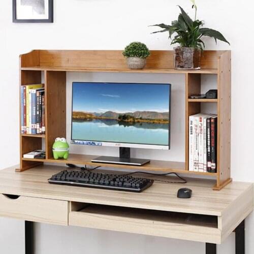 Desktop Bookshelf Storage Shelf Simple Sorting Shelf Nanzhu Desk Office Bookshelf Desk Storage