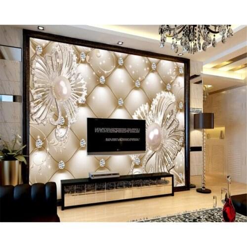 Beibehang wallpaper for walls 3 d Silk cloth wallpaper soft pack diamond jewelry luxury floral background murals 3d wallpaper