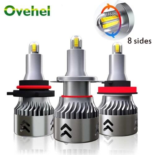 Ovehel 8 Sides 14000LM CSP Chip H8 H11 LED lights H7 LED Headlight H1 H3 9005 9006 LED Bulb Car Lights 6000k Fog Car Light 12V