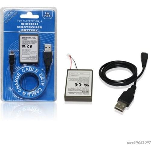 2000mAh 3.7 V Rechargeable Li-ion Battery Pack with USB Charger Cable for PS4 Gamepad Wireless Handle Controller M6 Wholesales