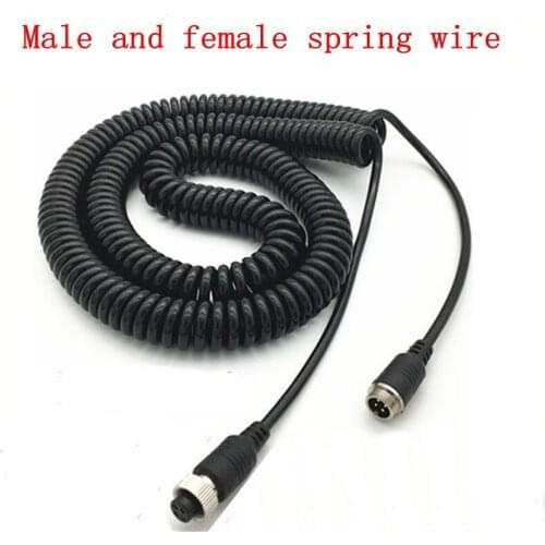 Spring video reversing image semi-trailer connection line camera monitoring line spiral truck aviation head extension cord