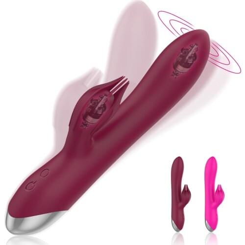 Clitoris Stimulation Sex Toy for Women Chargable Dildo Vibrator Adult Products 2 Motors 10 Speeds G-spot Rabbit Vibrator