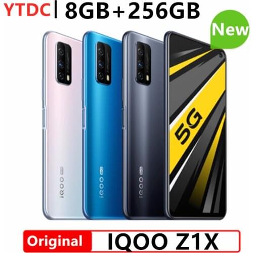 Original New Vivo IQOO Z1X 5G Smart Phone 8GB RAM 256GB ROM 6.57 Inch 120Hz Screen 5000mAh Battery 33W Super VOOC Cell Phone