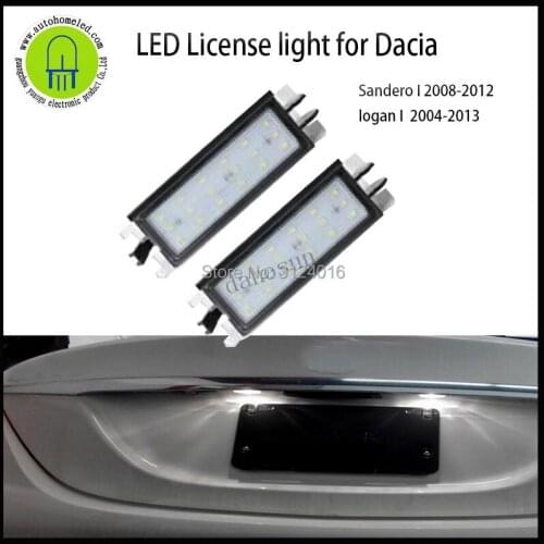 Dahosun LED License Lamp for Dacia Sandero I 2008-2012 Logan I 2004-2013