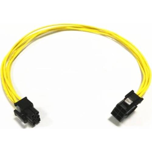 New 20cm 40cm PCI-E 6 Pin extension Cord yellow GPU 6Pin Male to 6pin female power supply cable for Graphics Video Card