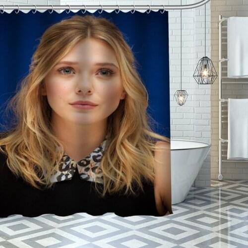 Elizabeth Olsen Shower Curtains Waterproof Fabric Bathroom Decoration Supply Washable Bath And Shower Curtain Custom