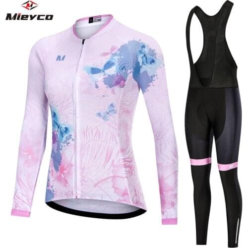 Women Cycling Clothing Set Mtb Jersey Bib Pants Kit Mountain Road Bike Clothes Bicicleta Uniform Dress Triathlon Suit Maillot