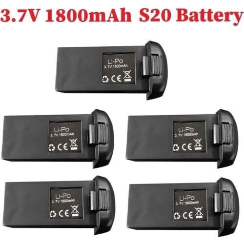 1-5PCS Original 3.7V 1800mAh Lipo Battery For s20 Drone RC S20 Quadcopter Spare Parts for S20 3.7v Rechargeable Battery