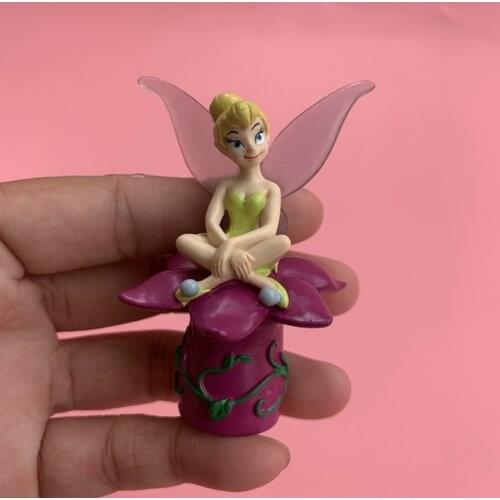1Piece 8cm Disney fairy princess flower fairy little Dingdang Princess ornament model toys
