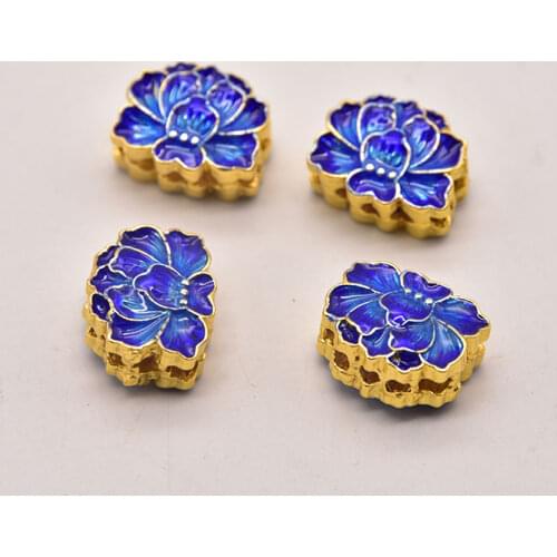 1 piece/batch 16*13*8mm Large Lotus Wedding Hair Jewelry Diy Findings & Components Women Necklace Bracelet Accessories JA0496