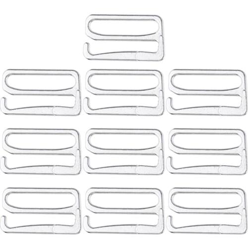 10 Pieces Metal Bra Strap Adjustment Adjuster Lingerie Slider Hooks Bikini Fasteners