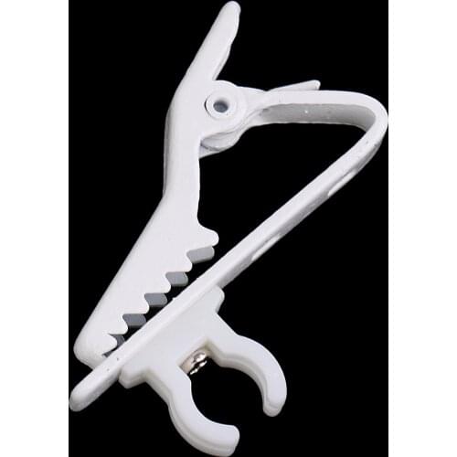 1x White Tie Clip Mic Lapel Lavalier Condenser Conference Microphone For
