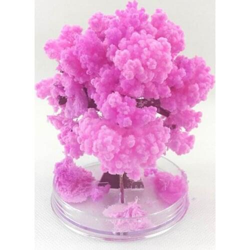 2PCS/LOT 9Hx8Wcm Magic Growing Tree Mystic Paper Sakura Crystal Trees Japan Desktop Cherry Blossom Educational Toys For Children