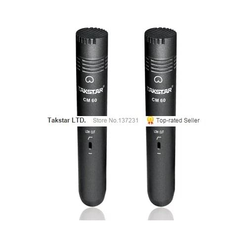 2pcs Top quality Takstar CM-60 professional recording microphone Aforementioned Type Condenser Microphone for musical instrument