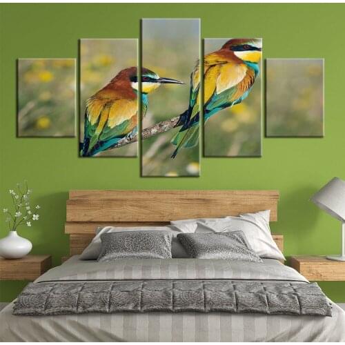 5 Pieces Home Decoration Wall Art Animals Birds Abstract and Flowers Posters and Prints Decorative Pictures