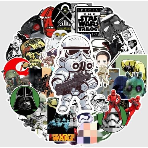 50Pcs/Bag Star Wars Sticker Trolley Case Water Cup Sticker Waterproof Guitar Skateboard Graffiti Sticker Car Sticker