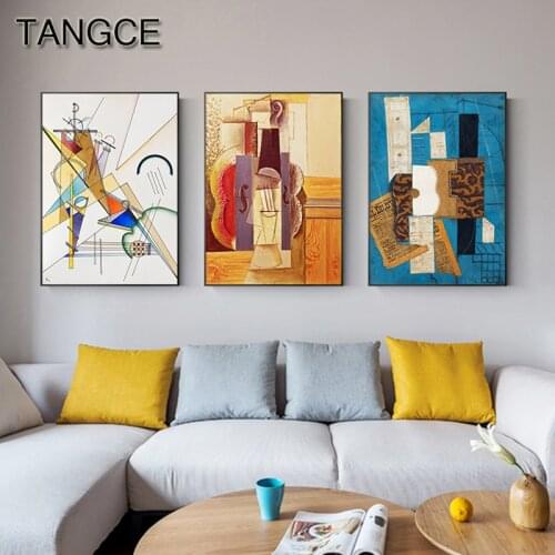 Abstract Famous Painting Big Tableaux Big Picasso Poster Print Colorful Wall Art Decor for Living Room Abstracto Cuadros Salon