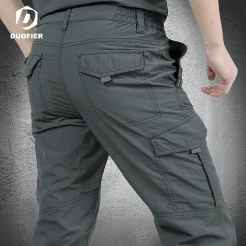 Mens Cargo Pants Military Style Autumn Quick Dry Breathable Male Lightweight Trousers Joggers Army Casual Pants Plus Size 4XL