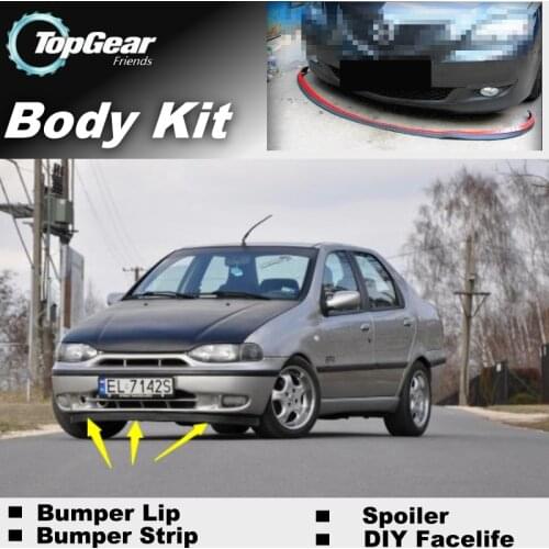 Bumper Lip Deflector Lips For Fiat Albea / Siena 2002~2018 Front Spoiler Skirt For TopGear friends Tuning / Body Kit / Strip