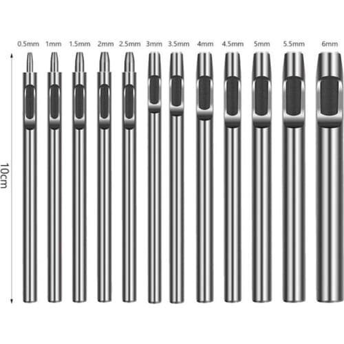 Leather Hole puching tool for Crafting Round Hollow Punch Cutter for Watch Bands Belts Canvas Paper Rubber Soft Material Working