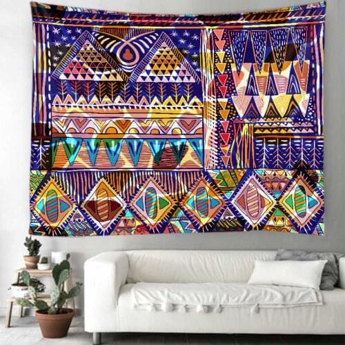 Hippie Bohemian Style Tapestry Landscape Hanging Flower Psychedelic Tapestry Wall Hanging Decor Halloween Deco