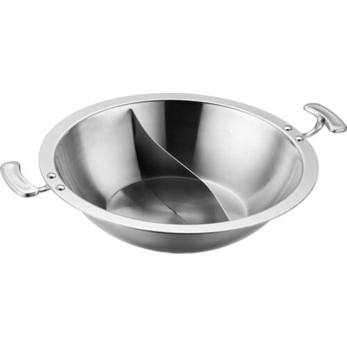 Multi flavor pot commercial pot Hammer print pot Induction cooker pot 304 stainless steel hot pot 2 flavor hot pot 3 flavor pot