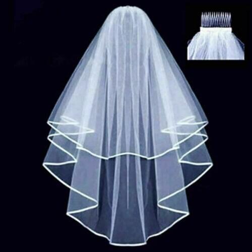 Veil Comb White With Gold Bride to Be Hen Night Wedding Party Accessories 2022