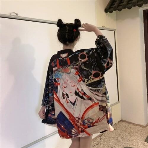 Kimono Women Yukata Japanese Style Clothing Summer Japanese Streetwear Haori Harajuku Kimono Cardigan Haori WomenS Shirt KK3700