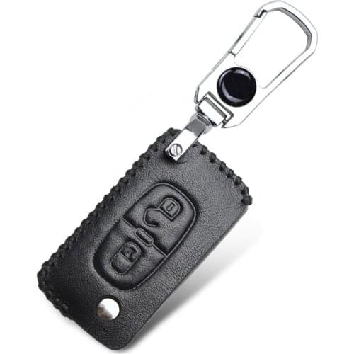 Leather Car Cover with Key Holder For Peugeot 306 407 807 Partner 301 308 308S 408 2008 3008 4008 5008 107 206 207 208 306 307