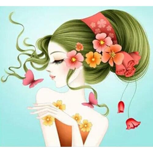 Beauty Home Diamond Paint Cartoon Character Girl Series 5D Diy Cross Stitch 3D Resin Diamond Embroidery Kit Craft Mosaic paint