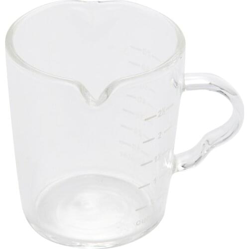 Creative Double Mouth Scale Glass Cup High Temperature Resistance Transparent Round Household Breakfast Milk Coffee Drinkware