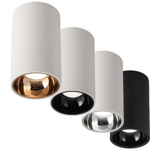 Round Dimmable Surface Mounted LED Downlights 7W 9W12W15W 25W 35W COB LED Ceiling Spot Lights AC85-265V LED Lamp Indoor Lighting