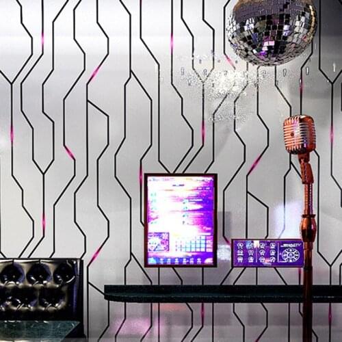 KTV Decor Wallpaper Abstract Creative 3D Stereoscopic Waterproof PVC Rolls For Internet Cafe Hotel Decorative Wall Covering 9.5M