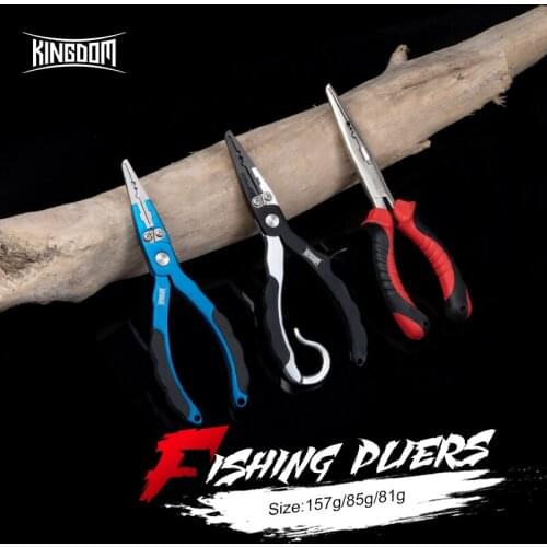 Kingdom Multifunction Fishing Plier Scissor Braid Line Lure Cutter Hook Remover Fish Accessories Fish Tongs Fishing Tackle Tools