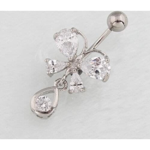 New Fashion Personality Sexy Zircon Butterfly Belly Rings for Women Body Piecing Jewelry Gifts