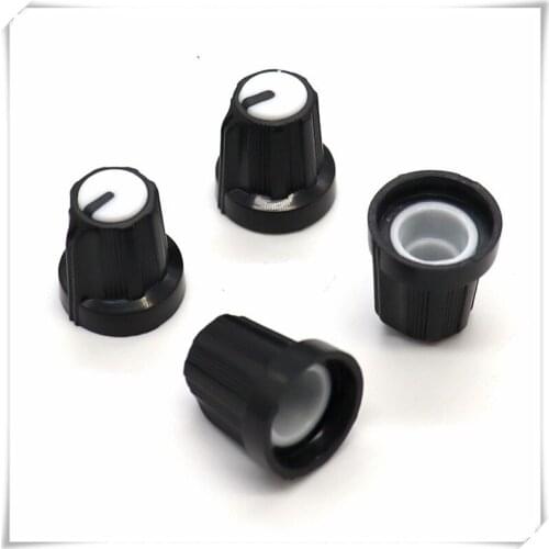 10 Pieces Plastic Flower Shaft Knob Diameter 15mm Height 16.5mm Potentiometer Encoder Knob Gear Shaped Inner Hole 6mm